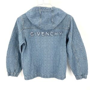 GIVENCHY NEW LOGO BACK UNISEX BLUE CASUAL COTTON 4G ZIP-UP HOODIE JACKET